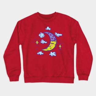 Moon with sleeping hat with Crewneck Sweatshirt